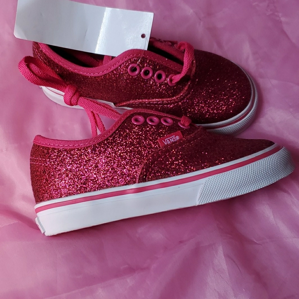 Pink sparkle vans